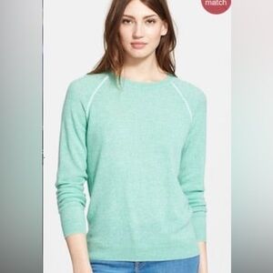 Joie heather dusty seagrass Mint Green Women's cashmere Sweater
